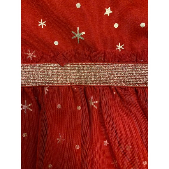 Girls Red & Silver Star Dress - Picture 2 of 4